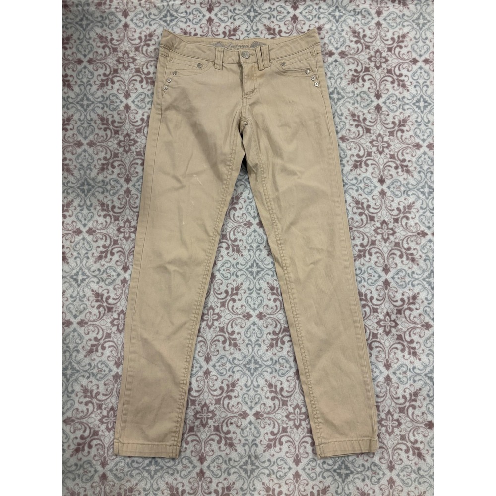 Papaya Khaki Skinny Pants Low Rise Tan Cotton Blend Size S